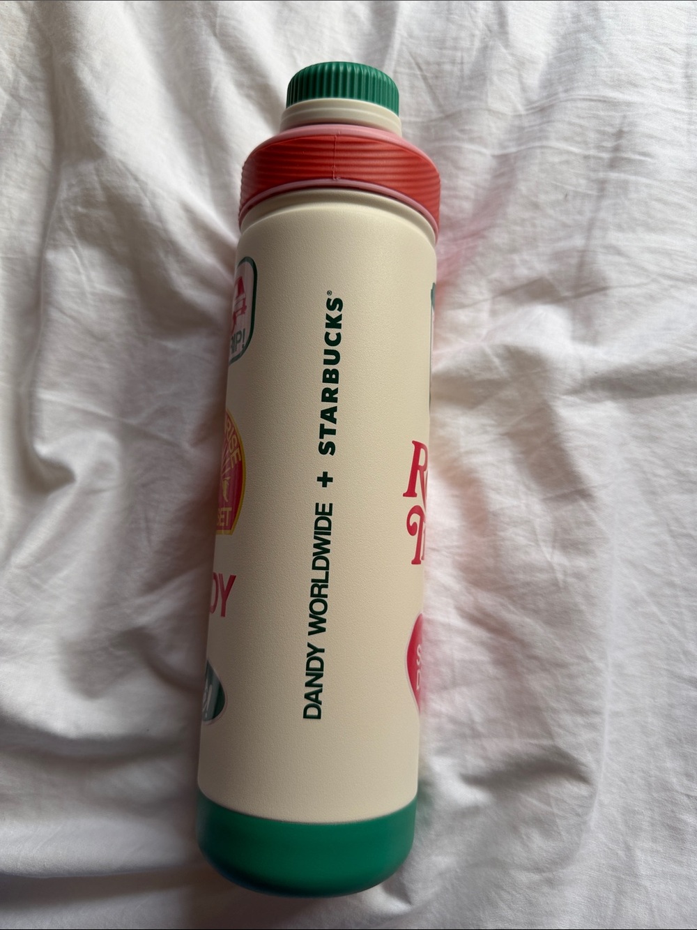 Starbucks 'Road Trip! Sunset Drives' Pink & Cream Travel Bottle - Picture 3 of 5